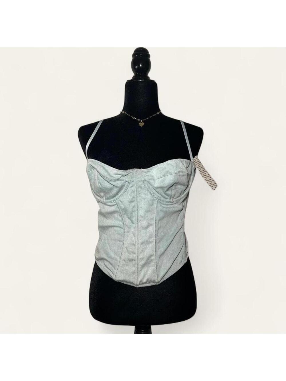 Urban Outfitters x Out From Under Blue Corset Top Modern Love Fit